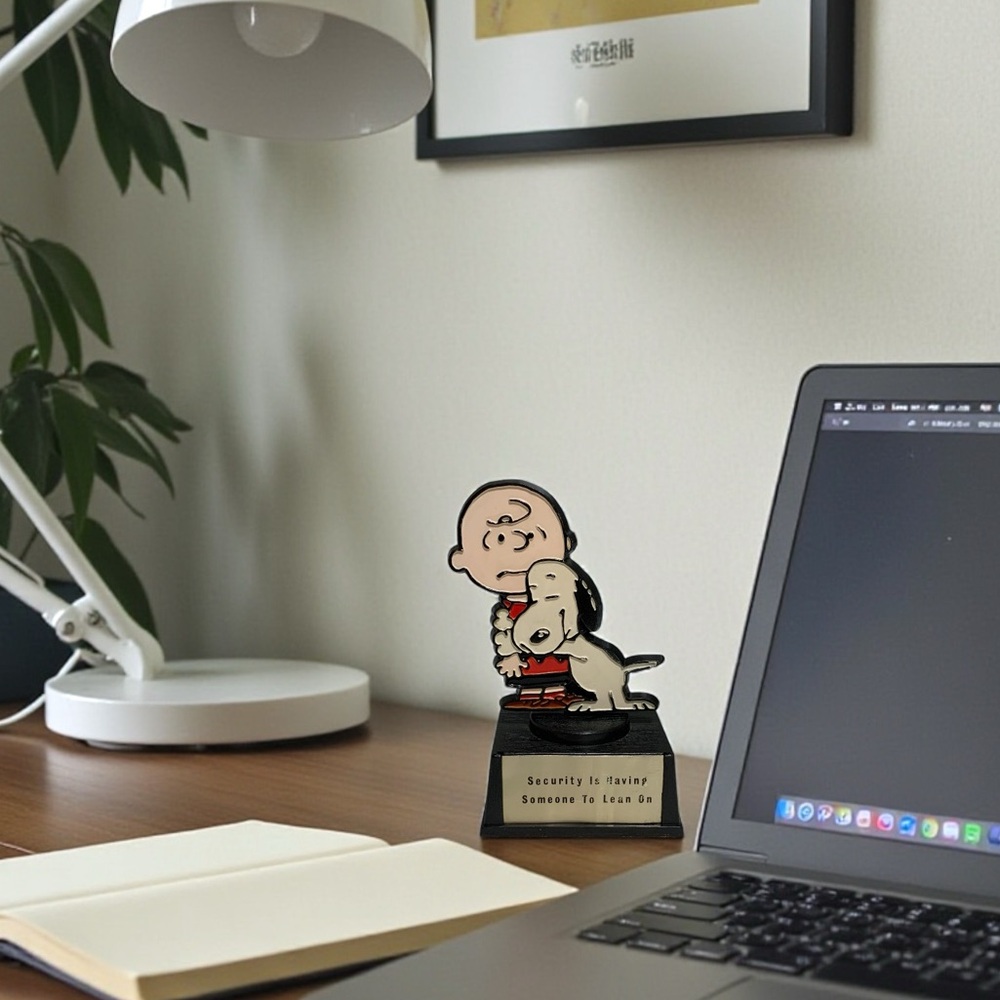 Vintage 1970 Charlie Brown and Snoopy Aviva Trophy